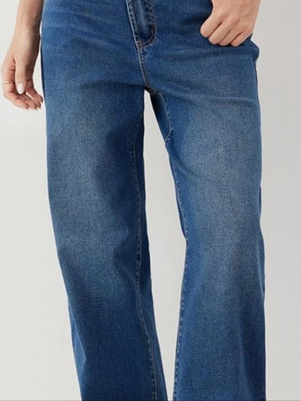 Cider Wide-Leg Jeans in Medium Blue New Size M - Picture 11 of 14